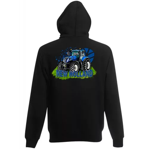 detský sveter new holland na zips - čierny