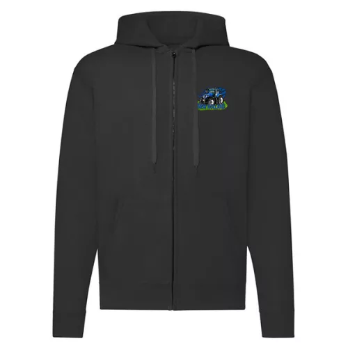 čierna mikina na zips new holland