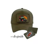 claas axion army zelená baseballová čiapka vymeniteľná nášatia