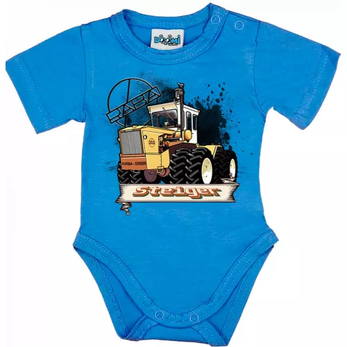 raba body pre bábätká modrý krátky rukáv