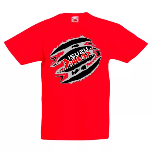 červené detské tričko isuzu d-max