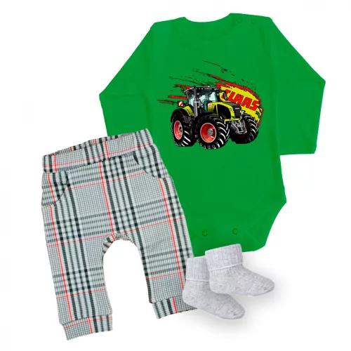 claas body pre bábätká zelená long, nohavičky a ponožky