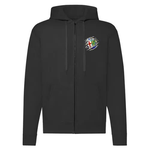 alfa romeo zips čierna mikina