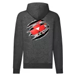 massey ferguson logo zips tmavá šedá mikina