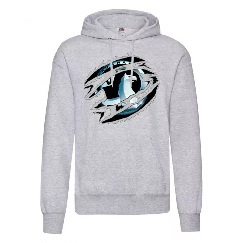 svetre s kapúcou vauxhall svetlo šedý