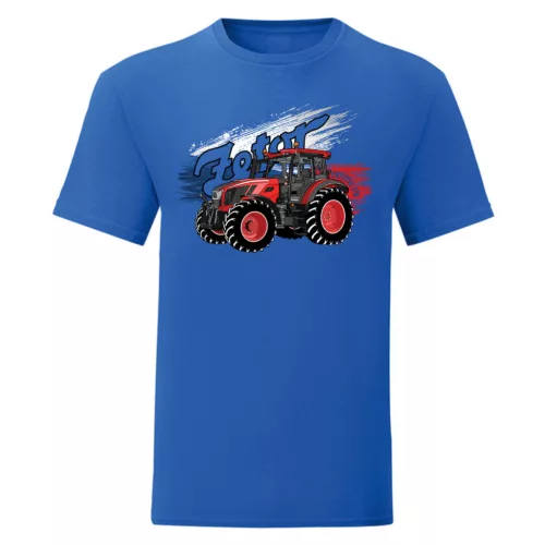 modrý tričko s motívom traktora zetor c. 170