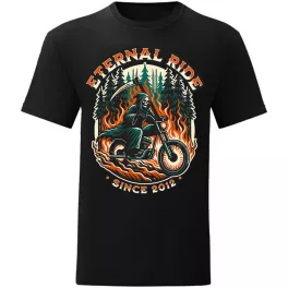 eternal ride motorcycle tričko čierne