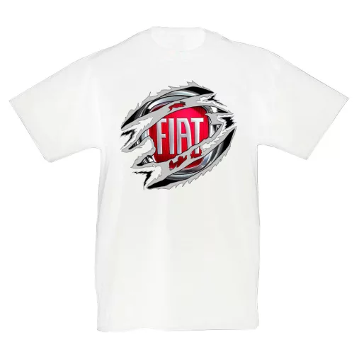 detské tričko fiat biele