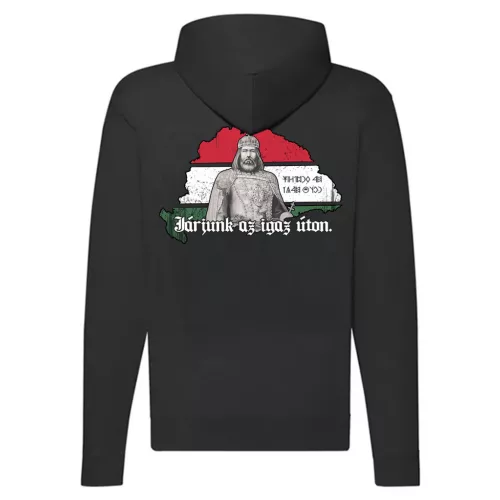 poďme po správnej ceste mikina so zipsom (čierna)