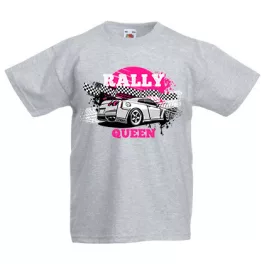detské tričko rally queen v sivej farbe