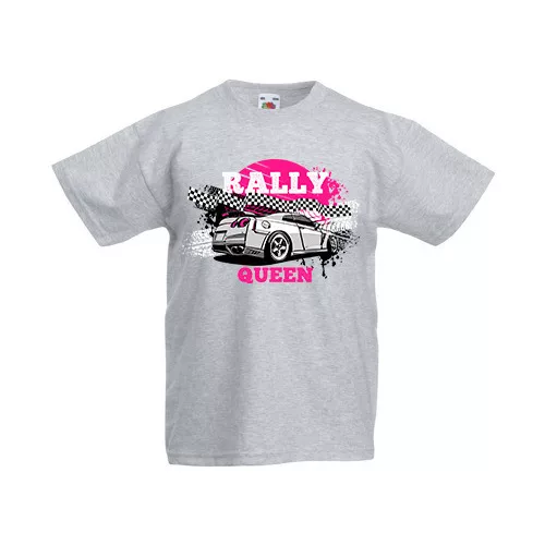 detské tričko rally queen v sivej farbe