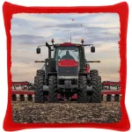 dvojkolesový červený traktor v práci červený bavlnený vanúšek