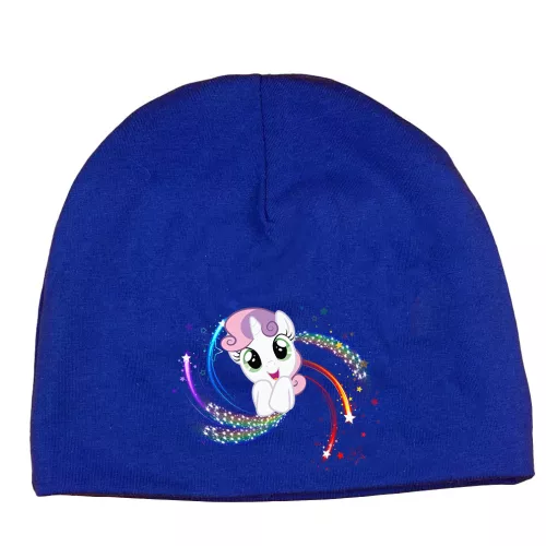 pony detská čiapka modrá