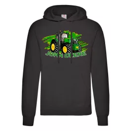 zelený sveter s kapucňou traktor 6195 čierna