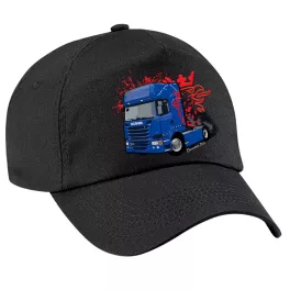 čierna látková baseball čiapka scania