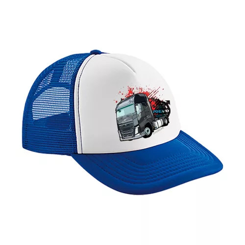 modro biela ​​baseballová čiapka volvo