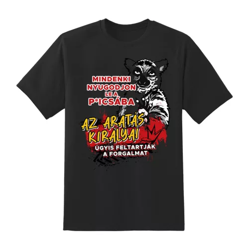 čierne tričko everybody calm down (harvest kings)