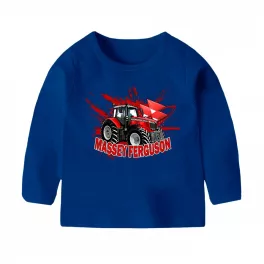 detské tričko massey ferguson modré dlhý rukáv
