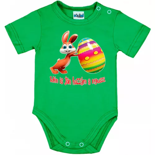 tento rok opäť prichádza zajíčik body pre bábätká krátky rukáv zelený