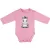 zebra dlhý rukáv body pre bábätká ružová