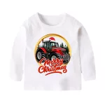 massey ferguson tričko s dlhým rukávom biely vianočný sada