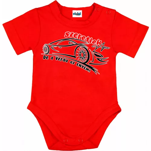 ľúbim ťa ocko, ale verda je moja! detské telíčko červené