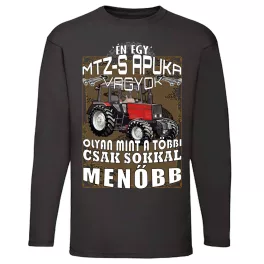 som otec mtz... tričko /belorusko/ dlhý rukáv čierne