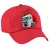 baseball čiapka pre mužov z červenej látky