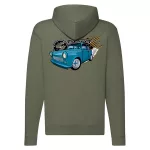 trabant 601 zelená mikina na zips