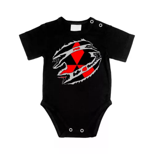 mitsubishi čierne dojčenské telo s krátkym rukávom