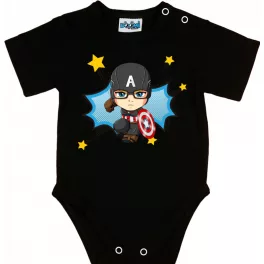 superhero body pre bábätká čierne