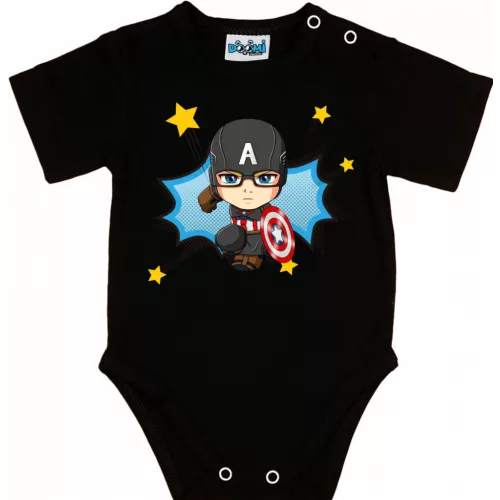 superhero body pre bábätká čierne