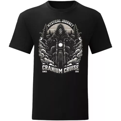 mystical journey motorcycle tričko čierne