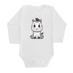 2 kusová súprava zebra panda (ružová - biela) dlhý rukáv