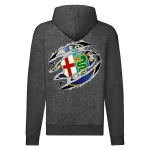 alfa romeo mikina na zips tmavosivá
