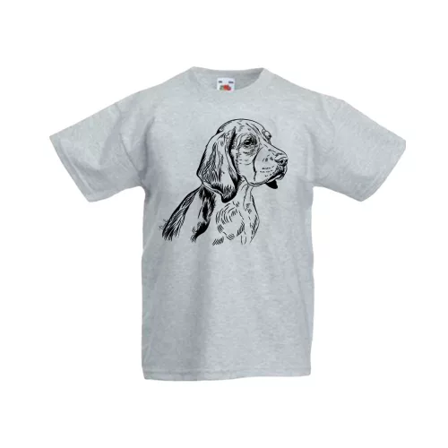 detské tričko beagle sivá