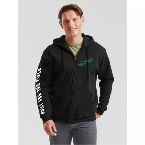 čierna mikina so zipsom fendt style