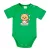mačiatko body body s krátkym rukávom zelená