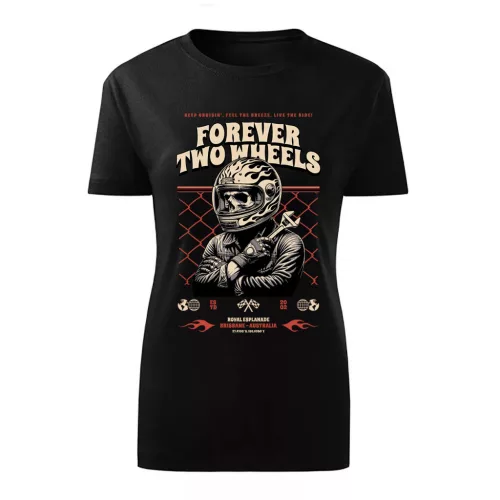 forever two wheels dámske tričko čierne