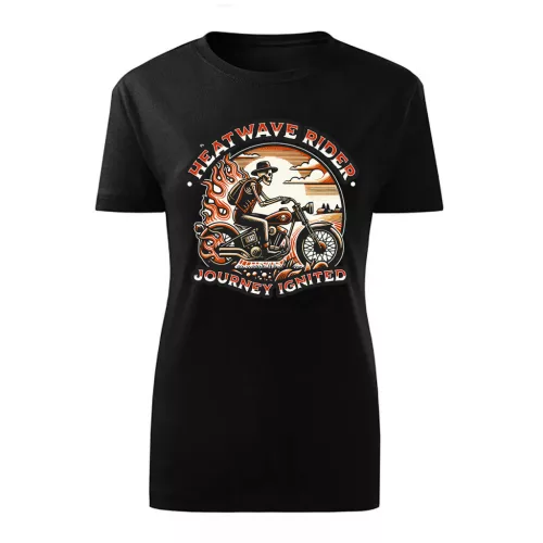 heat wave rider motorcycle dámske tričko čierne