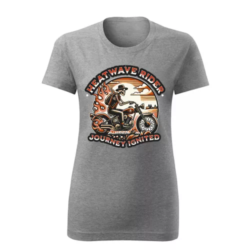 heat wave rider motorcycle dámske tričko sivá