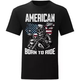a. born to ride motorcycle tričko čierne