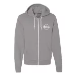 svetlo sivá svetr s kapúcou na zips nový kontúrovaný rába biely vzor