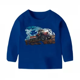 massey ferguson  modré detské tričko s dlhými rukávmi