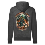eternal ride motorcycle mikina na zips, sivá