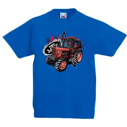 detské tričko mtz 82 tractor modré