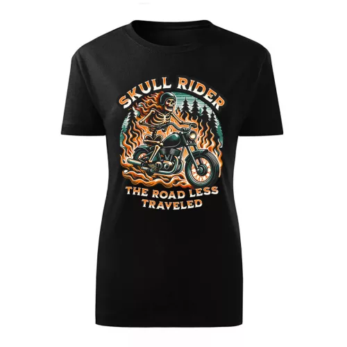 skull rider motorcycle dámske tričko čierne