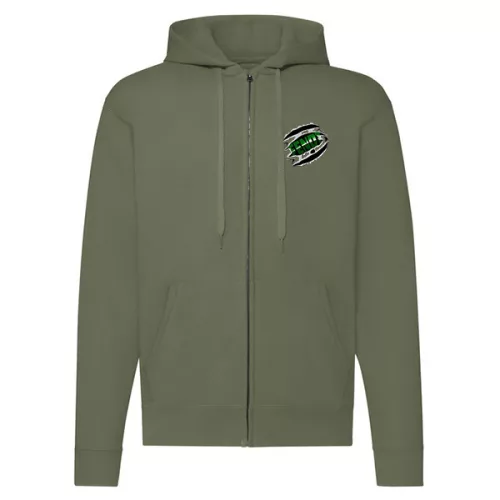 logo fendt zips zelená mikina