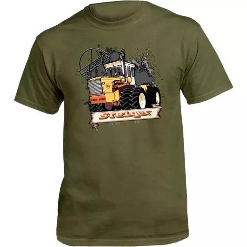 tričko raba steiger tractor army zelené