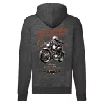 never speeding motorcycle mikina na zips, sivá